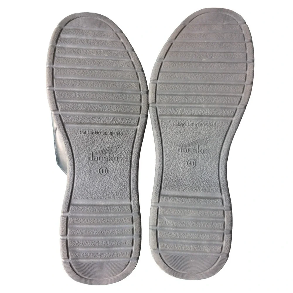 Dansko Ravyn Black Peep Toe Slide Sandals Women's Size EU 41 US 10 Comfort